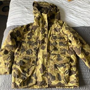 Vintage Cabela's duck camo hunting coat